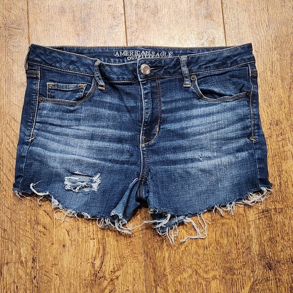 American Eagle Outfitters Pants - AMERICAN EAGLE Cut-Off Jean Shorts Skinny - Sz 14